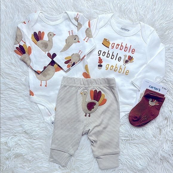 Carter’s Baby Boys Thanksgiving Set - Picture 1 of 7